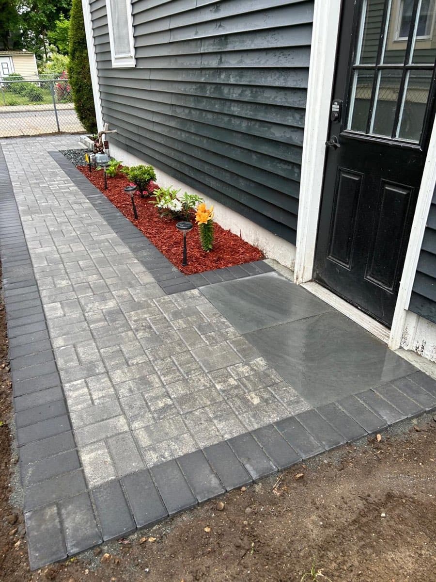 Paver Walkway & Landing built by Levi Construction in RI & MA